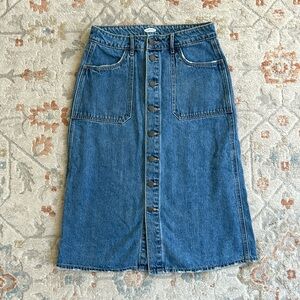 Button-up Jean skirt